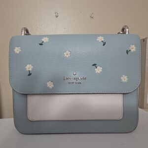 Kate Spade Light Blue Floral Crossbody Bag